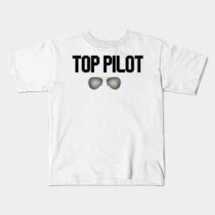 top pilot glasses Kids T-Shirt